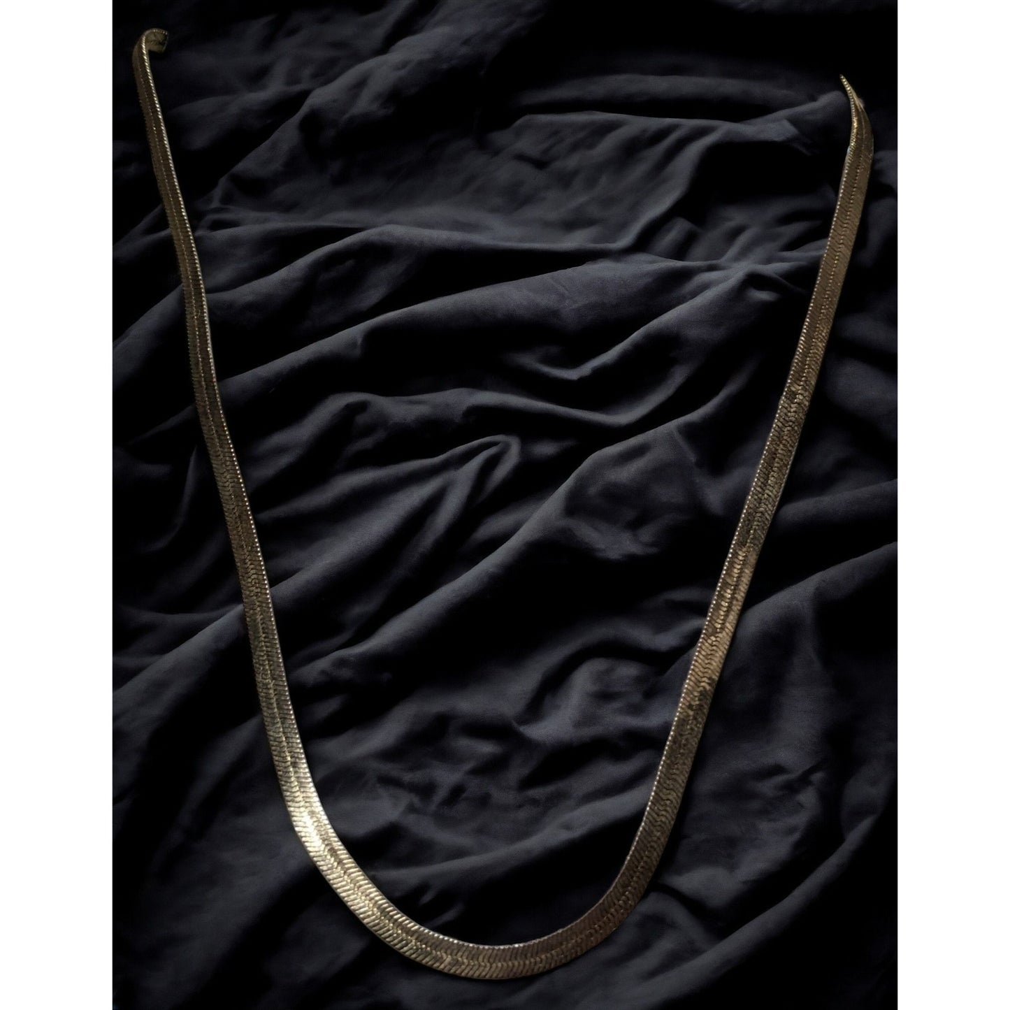 Vintage Worthington Etched Gold Herringbone Chain