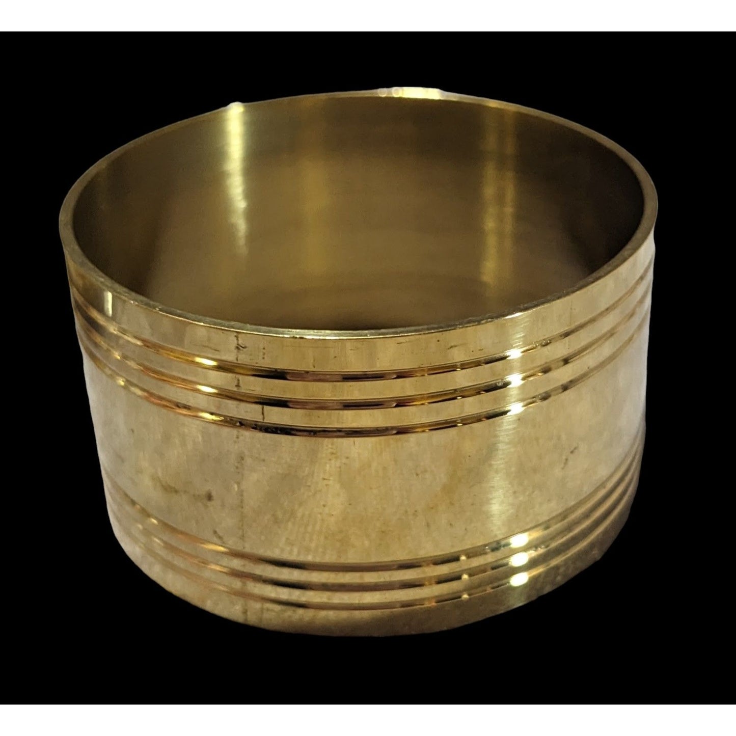 Ribbed Brass Napkin Rings (6)