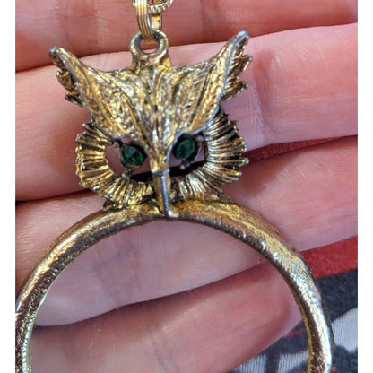 Vintage Owl Magnifying Glass Necklace