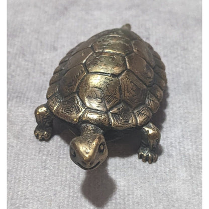 Vintage Honeck Brass Turtle Figurine