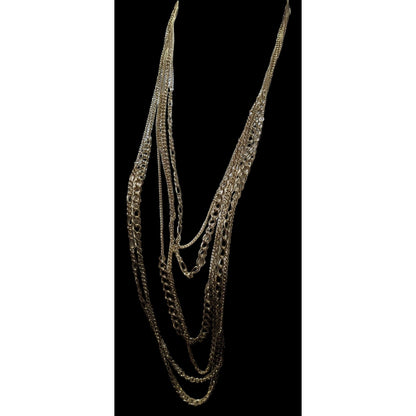 Y2K Glam Multilayer Gold Chain Necklace