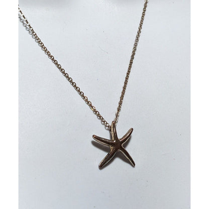 Minimalist Silver Starfish Pendant Necklace