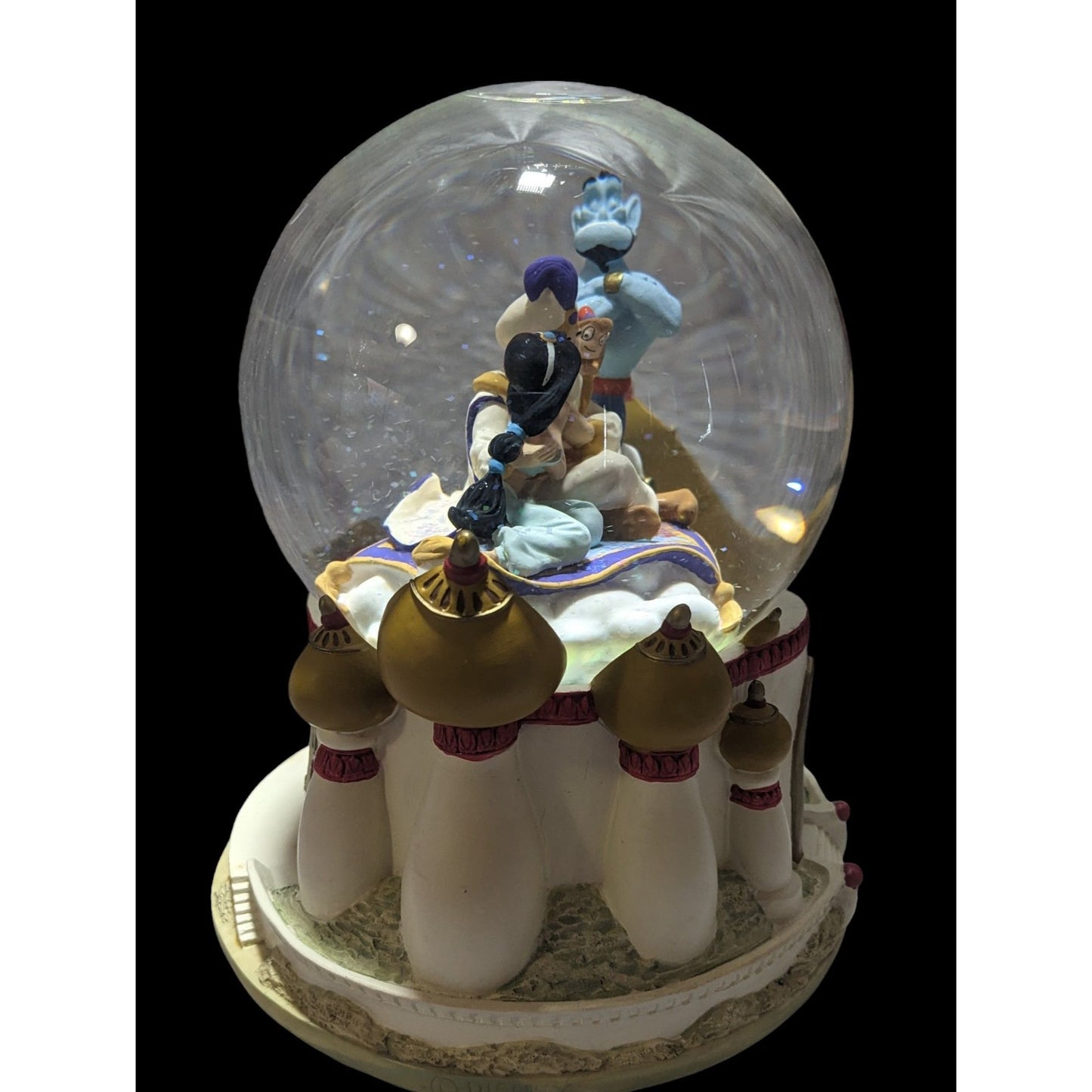 Vintage Aladdin Music Box Snow Globe