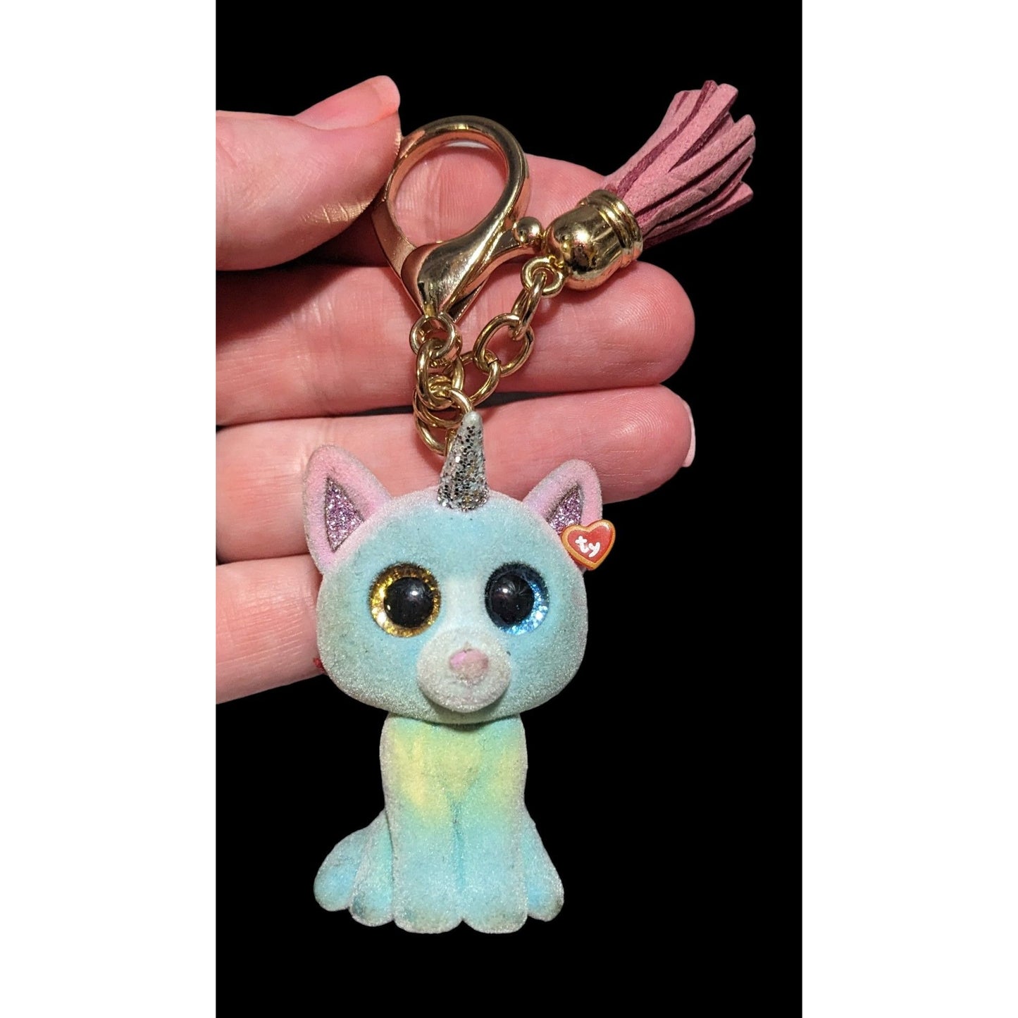 TY Beanie Boos Mini Boo Caticorn Keychain