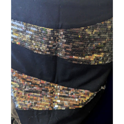 Forever 21 Black And Silver Sequin Skirt