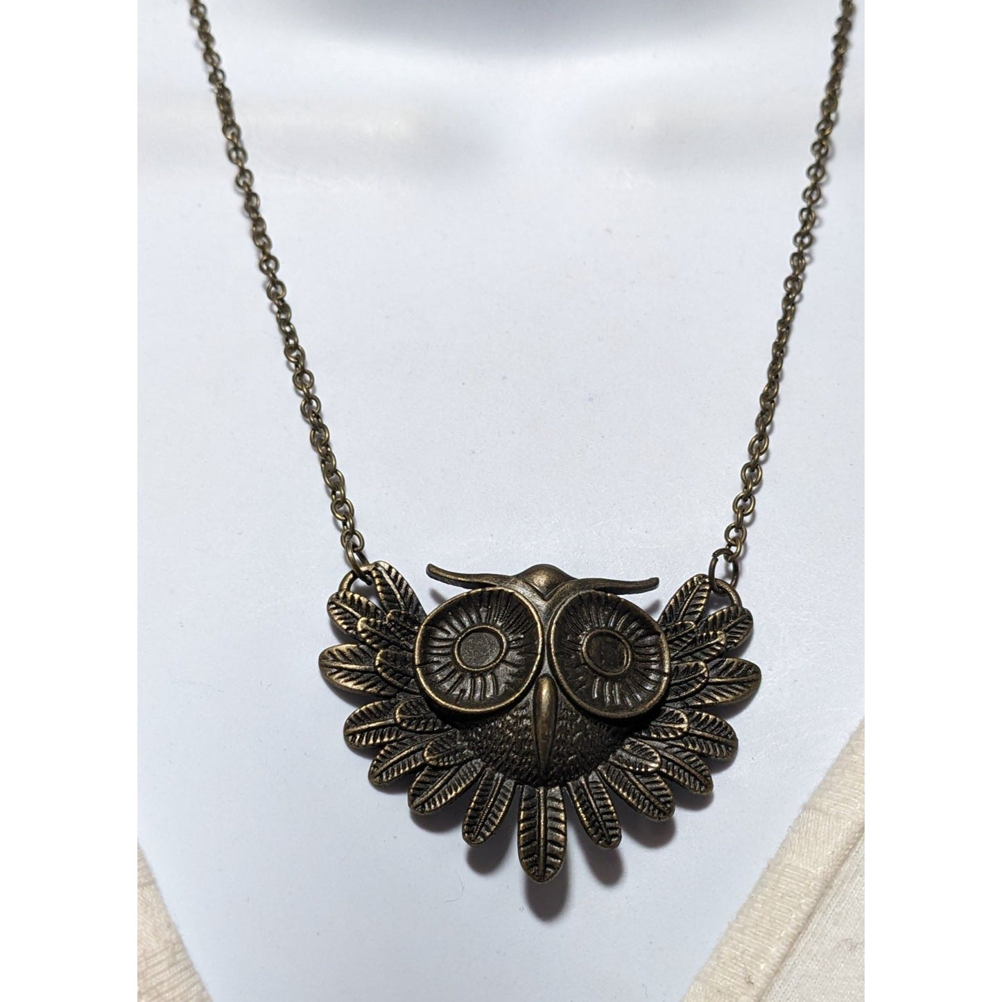 Gold Steampunk Owl Necklace
