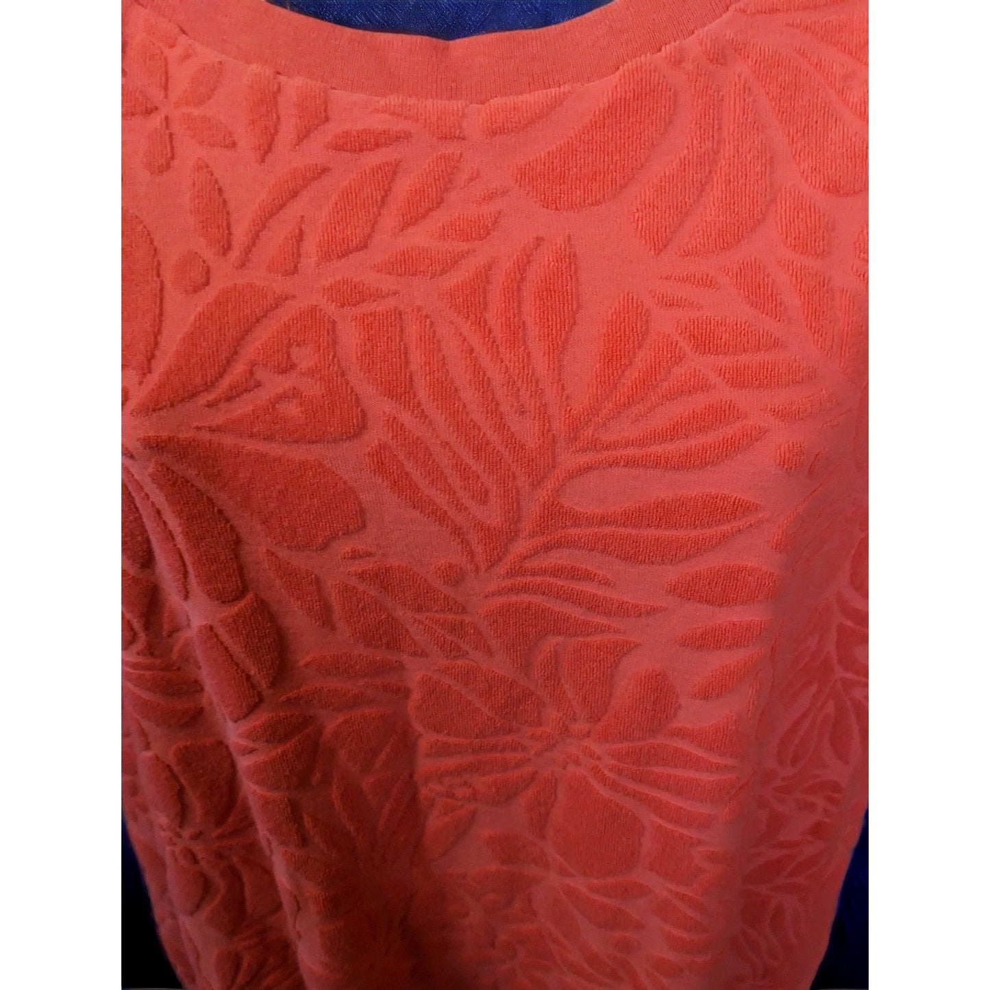 Land's End Coral Floral Terry Swim Suit Cover Up