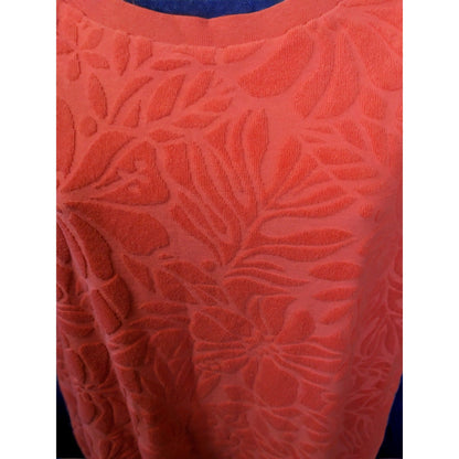 Land's End Coral Floral Terry Swim Suit Cover Up