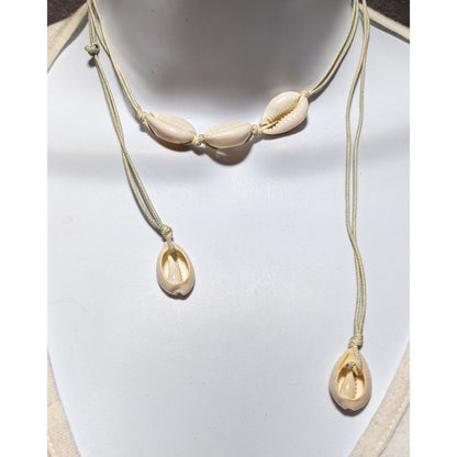 Handmade Cowrie Shell Wrap Necklace