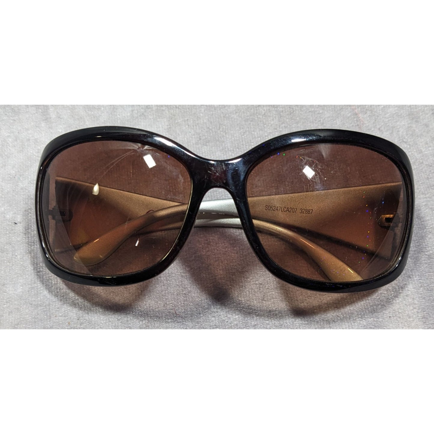 Candies Floral Scroll Brown And Silver Sunglasses CA207