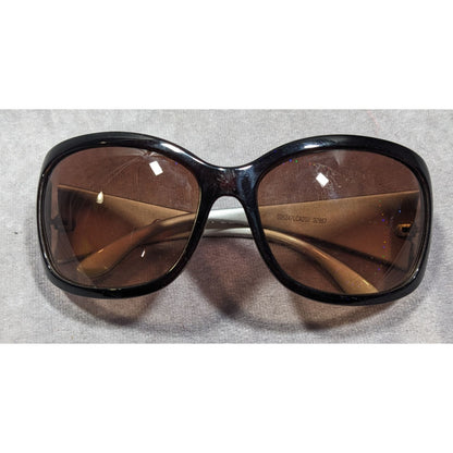 Candies Floral Scroll Brown And Silver Sunglasses CA207
