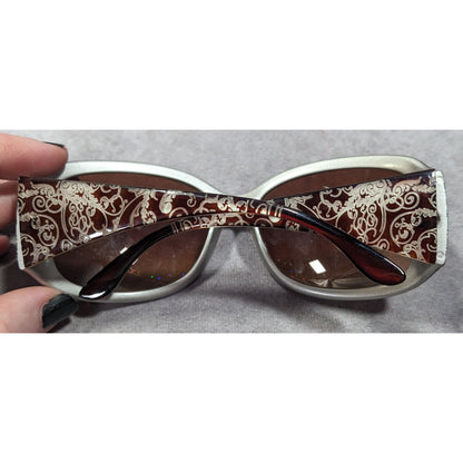 Candies Floral Scroll Brown And Silver Sunglasses CA207