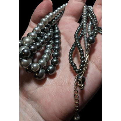 Silver Twisted Pearl Necklace