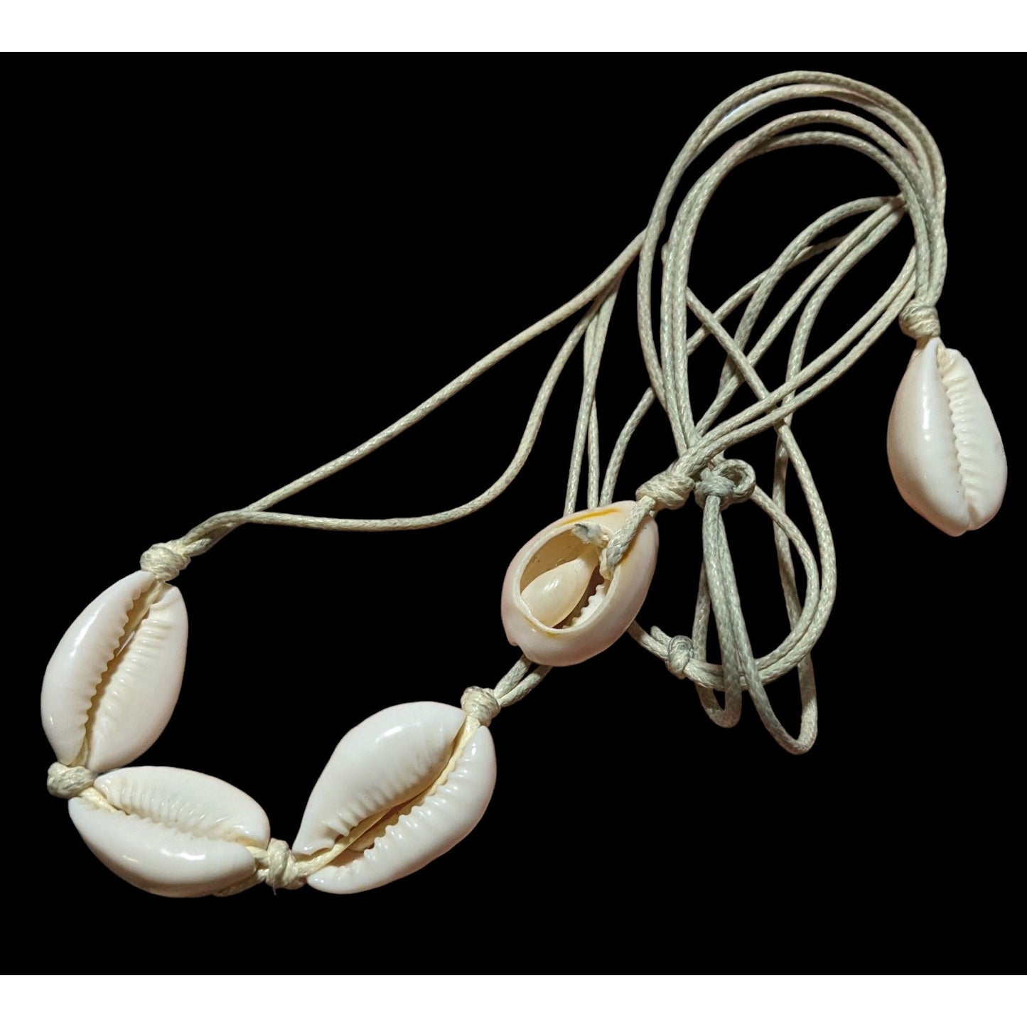 Handmade Cowrie Shell Wrap Necklace