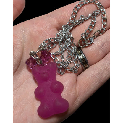 Pink Gummy Bear Necklace