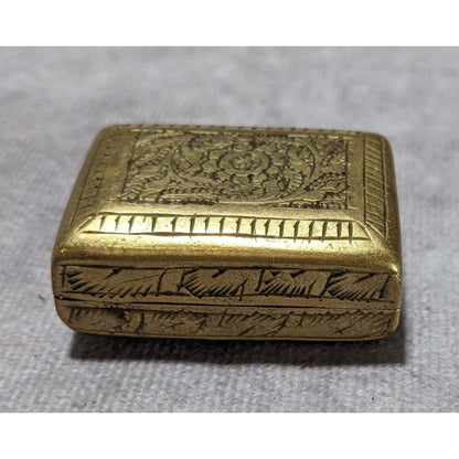 Vintage Gold Floral Carved Trinket Box