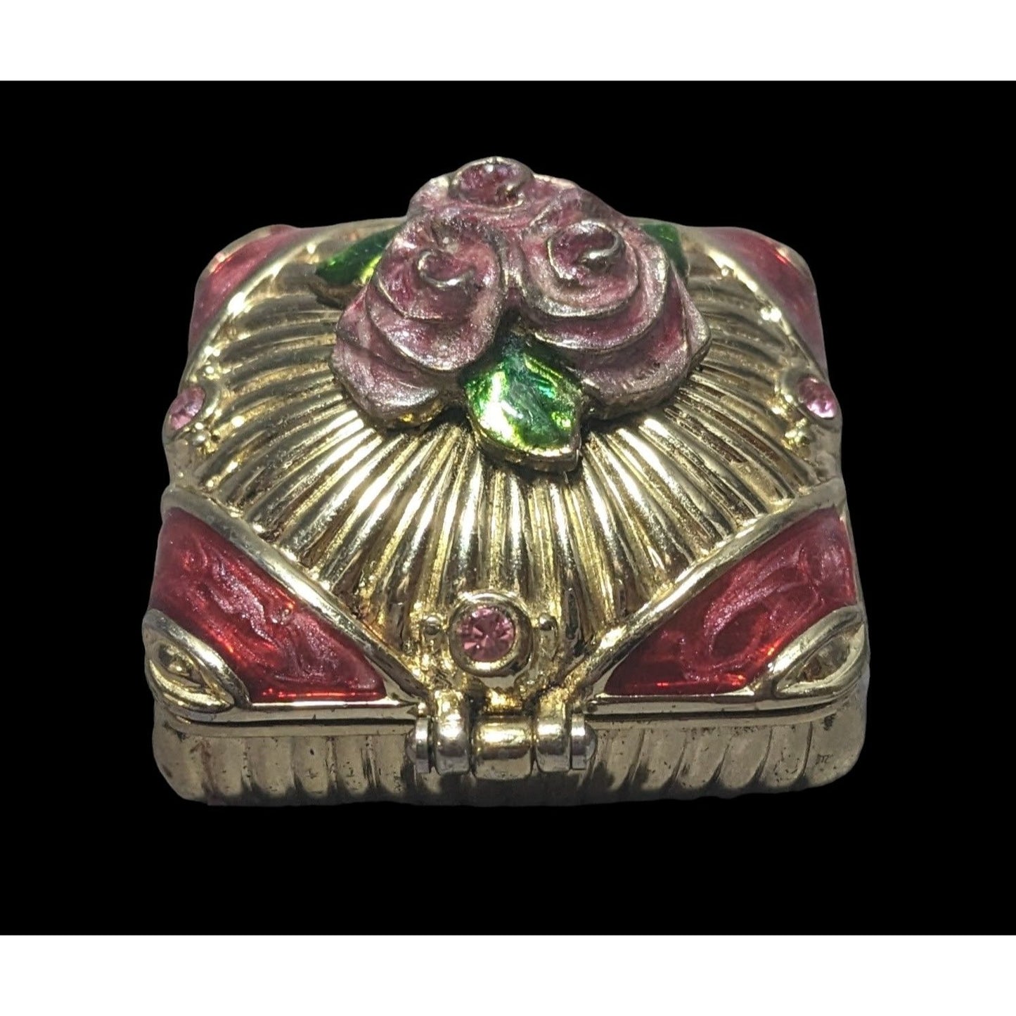 Jane Seymour Floral Enamel Trinket Box