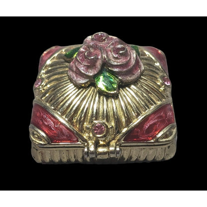 Jane Seymour Floral Enamel Trinket Box