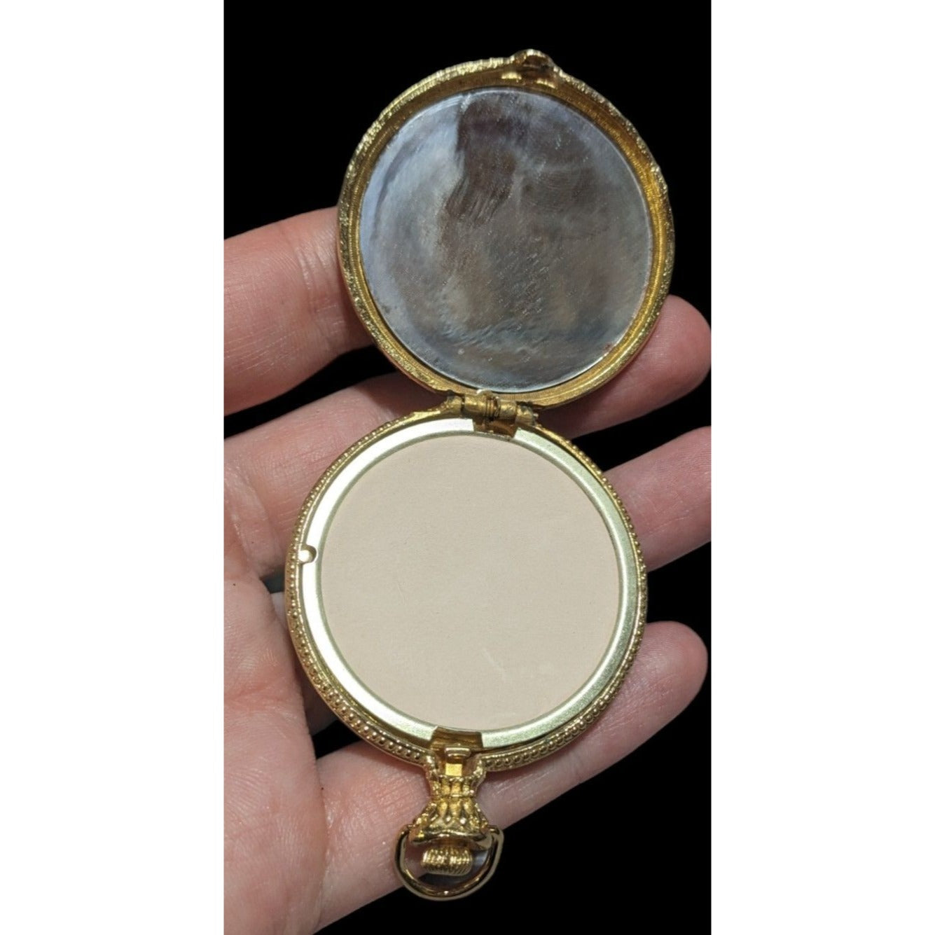 Vintage Gold Pocket Watch Compact