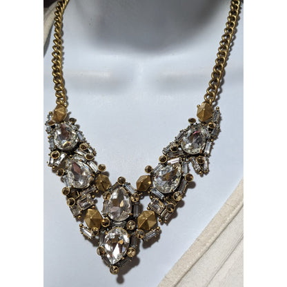 Stella & Dot Gold Gemmed Statement Necklace