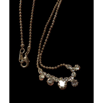 Minimalist Glam Silver Rhinestone Necklace