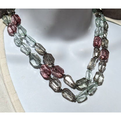Chunky Pink And Grey Necklace