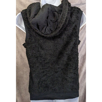 Circo Black Sparkle Sherpa Bear Hooded Vest