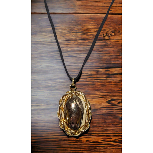 Wrapped Gold Egg Necklace