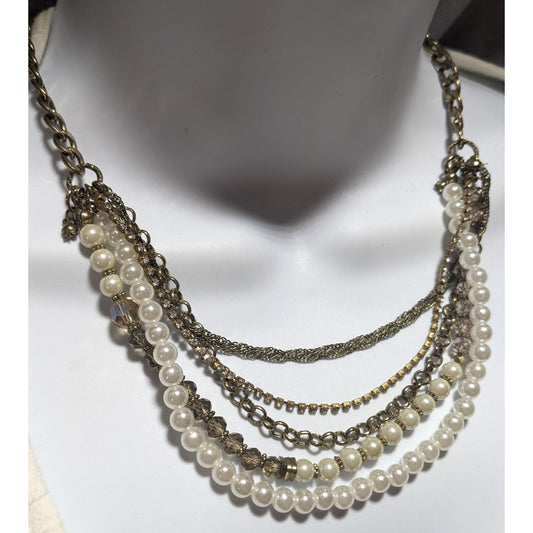 Multilayer Glam Beaded Necklace