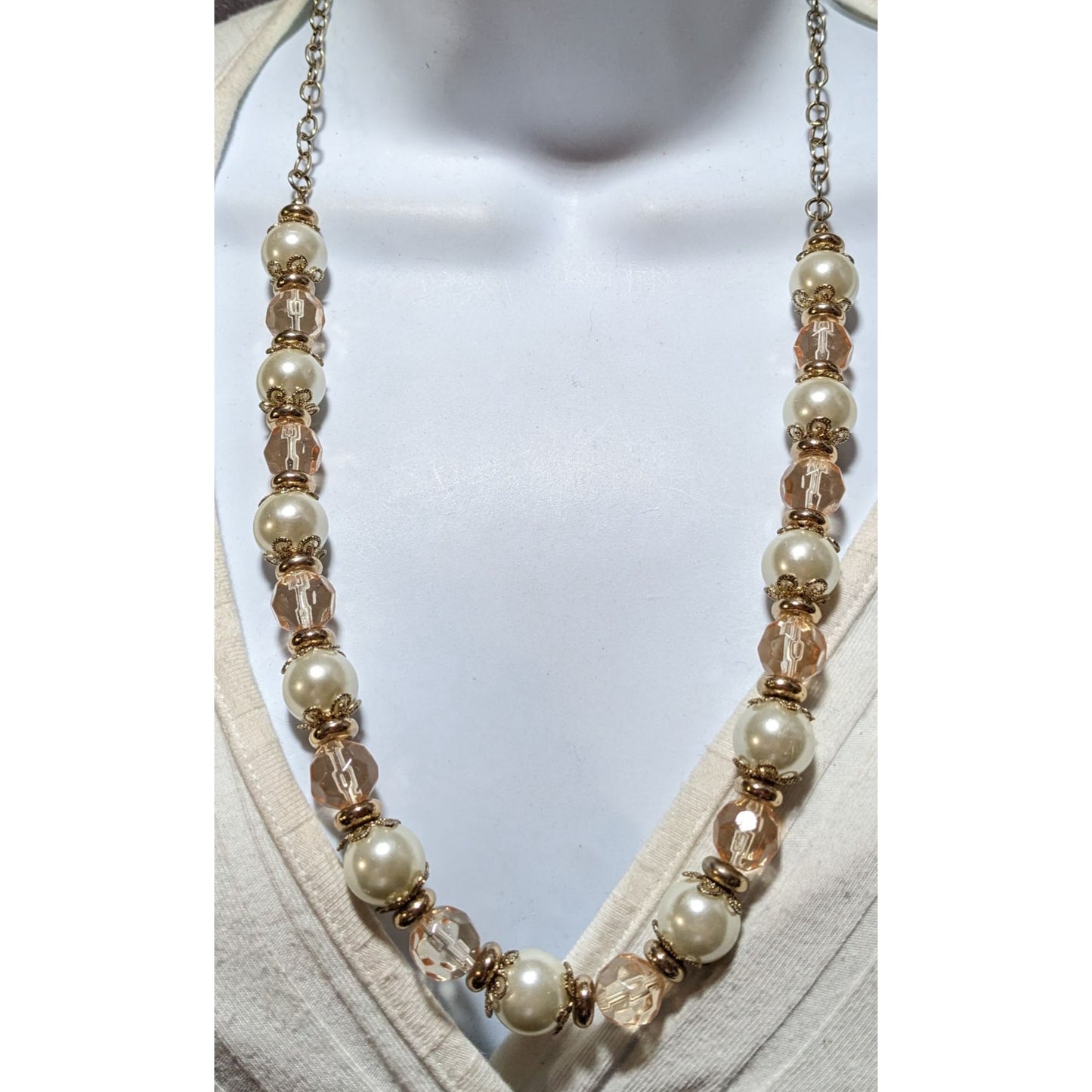 Regency Glam Pearl Beaded Statement Necklace