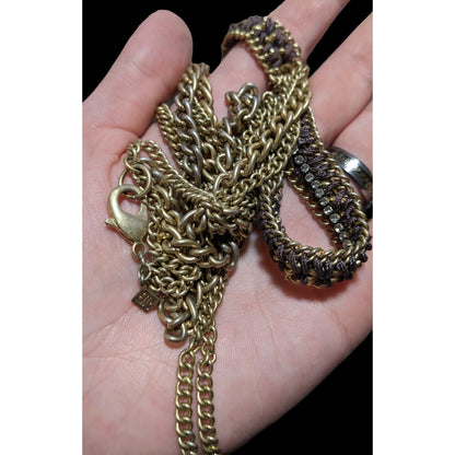 Banana Republic Gold Beaded Chain Necklace