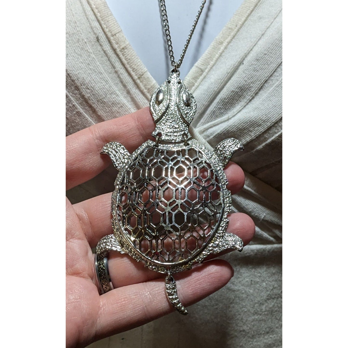 Vintage Articulated Turtle Necklace