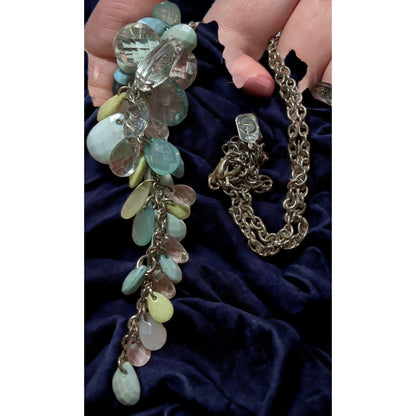 You And I Pastel Gemmed Lariat Necklace