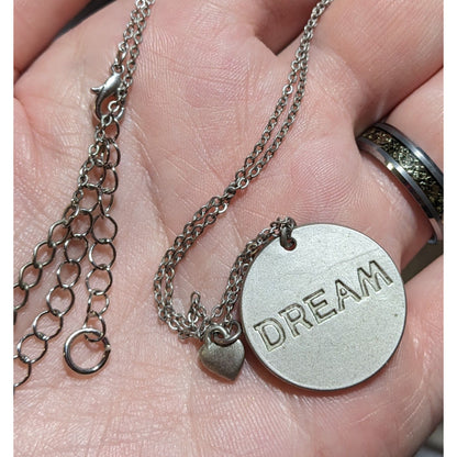 Silver Dream Pendant Heart Charm Necklace