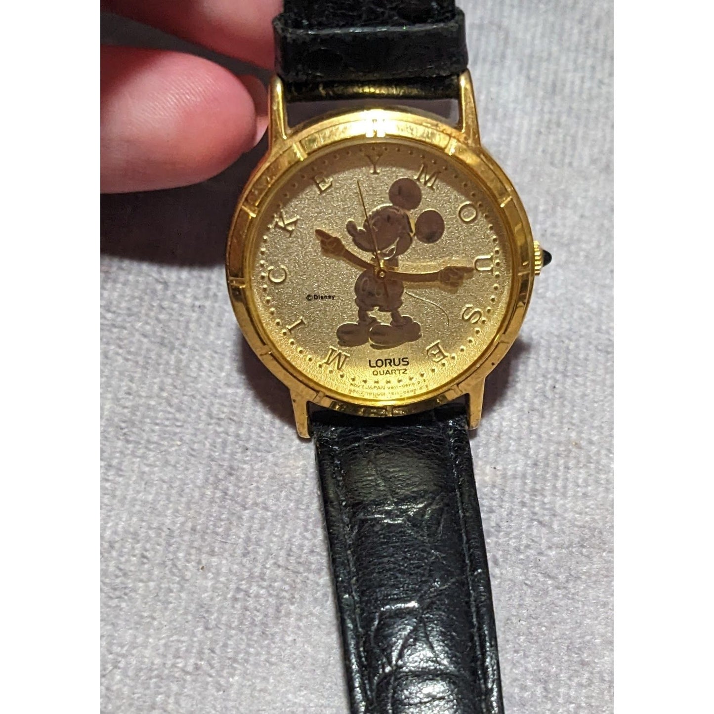 90s Vintage Lorus Gold Mickey Watch