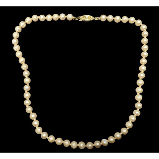 Vintage Japanese Faux Pearl Beaded Necklace