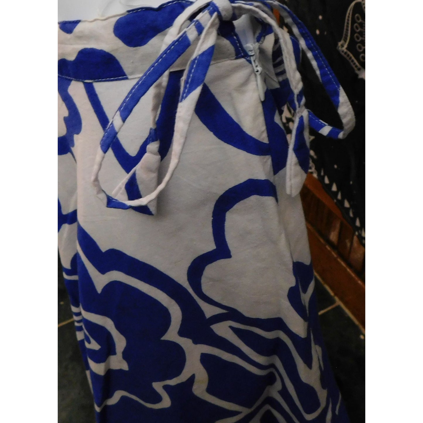 Apollo Blue And White Floral Midi Skirt