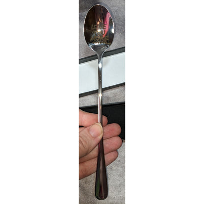Romantic Love You More Engraved Spoon Silver Tone Gift Boxed Anniversary Gift