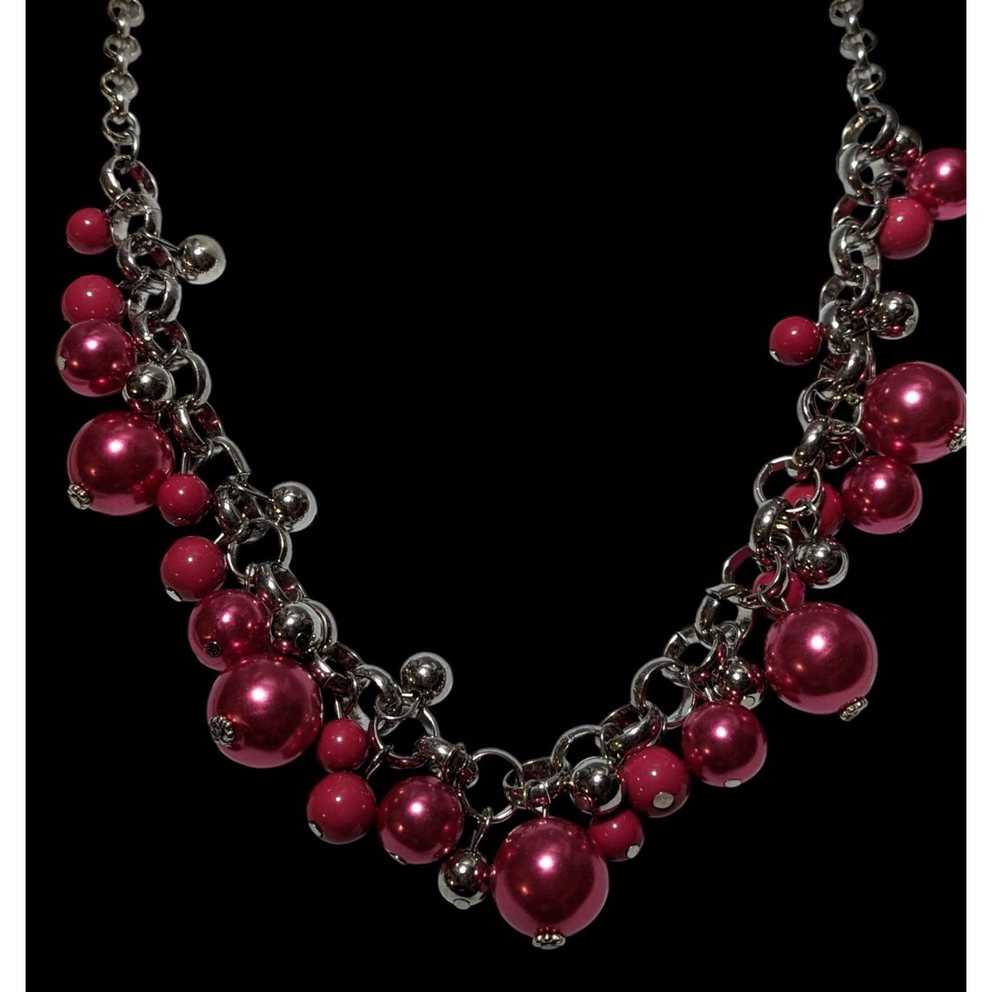 Paparazzi Pink And Silver Pearl Jewelry Set