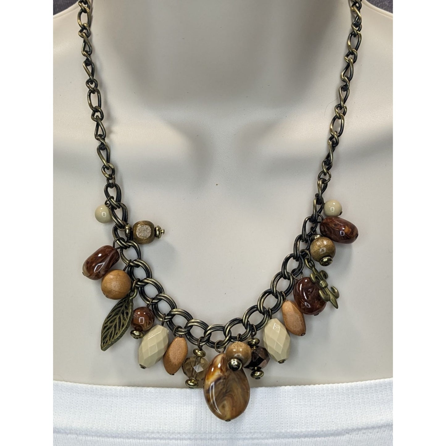 Vintage Bohemian Charm Necklace With Beaded Fringe