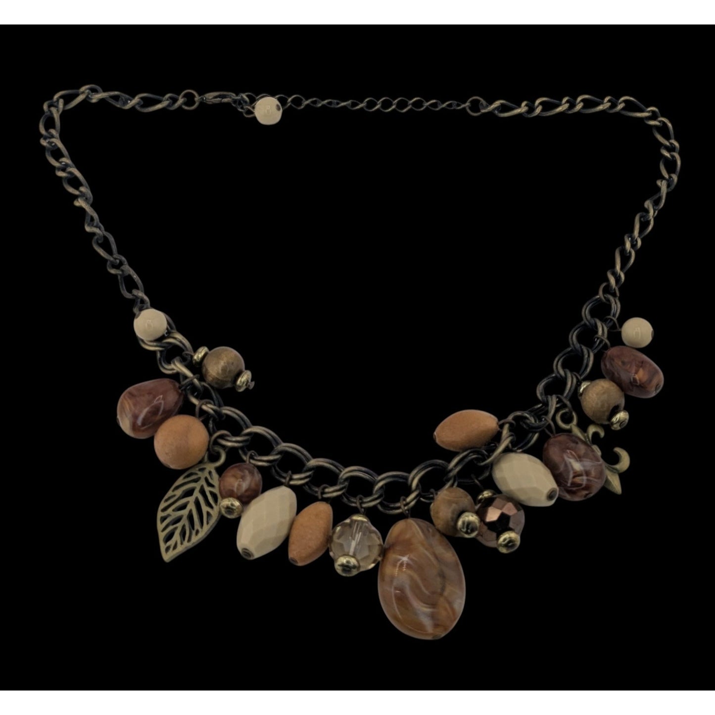 Vintage Bohemian Charm Necklace With Beaded Fringe