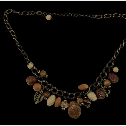 Vintage Bohemian Charm Necklace With Beaded Fringe