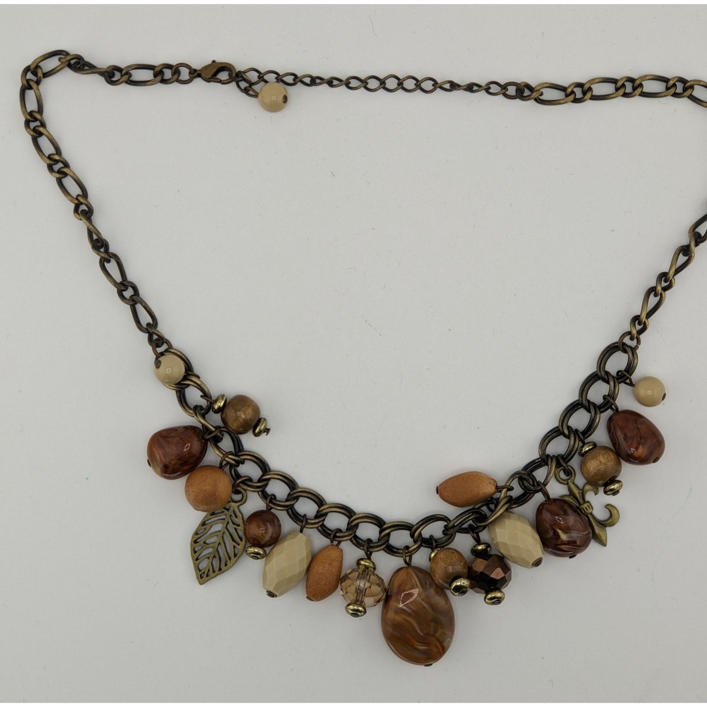 Vintage Bohemian Charm Necklace With Beaded Fringe