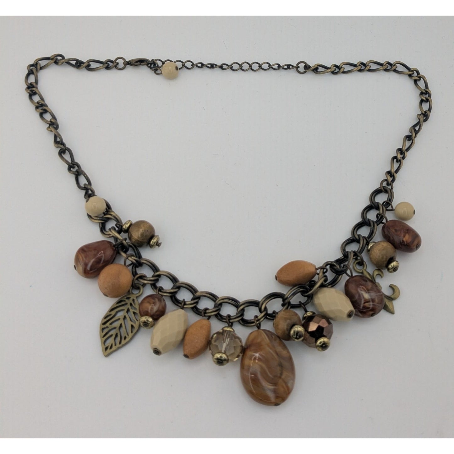 Vintage Bohemian Charm Necklace With Beaded Fringe