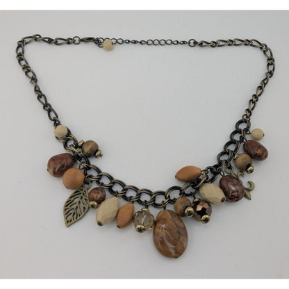 Vintage Bohemian Charm Necklace With Beaded Fringe
