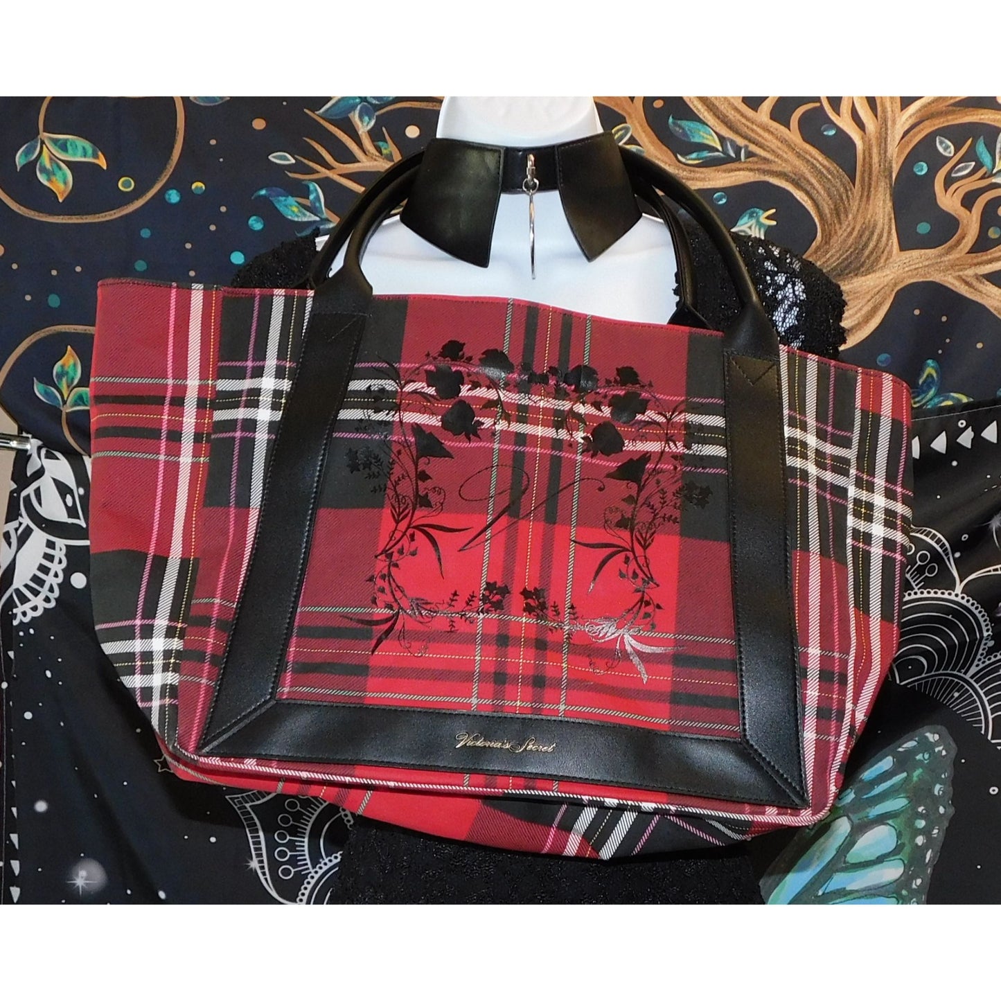 Victoria's Secret Limited Edition Red Tartan Tote