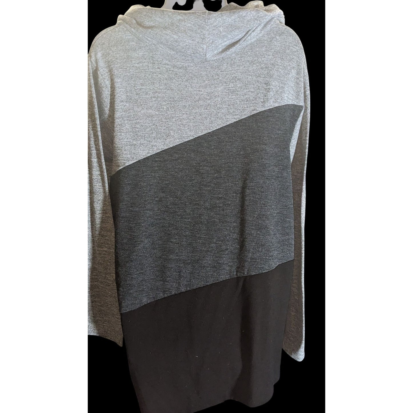 Chico's Collection Cowl Neck Tunic Color Block Rhinestone Boho Chic