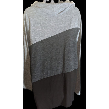 Chico's Collection Cowl Neck Tunic Color Block Rhinestone Boho Chic