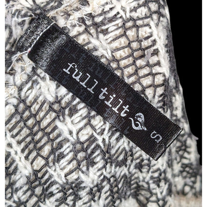 Full Tilt Southwestern White And Black Hooded Sweater