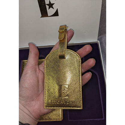 Goodbye Yellow Brick Road Elton John Gold Passport Holder & Luggage Tag Travel Set